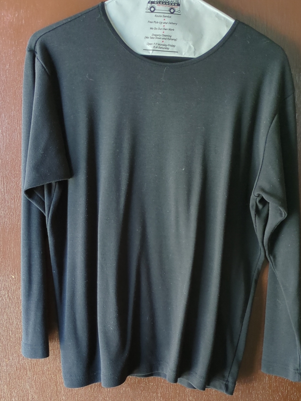 Amanda Smith Black Long-Sleeve Crew Neck Tee Size M